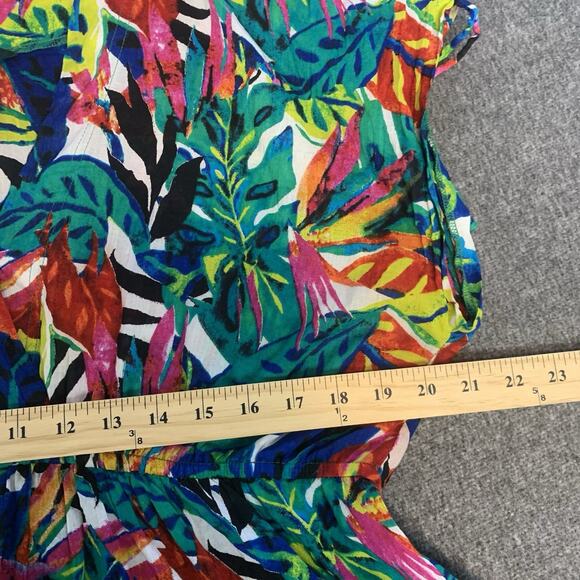 Lauren Ralph Lauren Dress Womens Large Swim Coverup Tropical Beach Pool Travel L - Picture 8 of 9